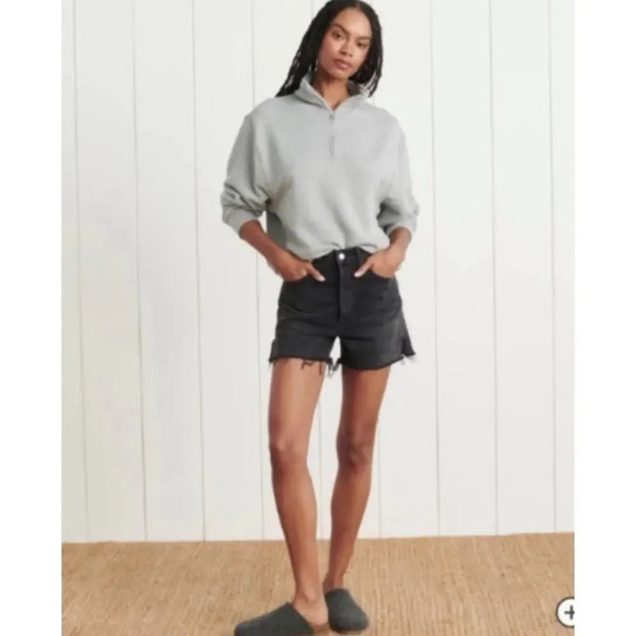 Jenni Kayne Gray Pullovers Half Zip Sweatshirt Size Medium - Picture 3 of 8